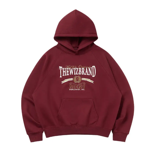 Thewize Brand Letter Printed Hoodies - Red