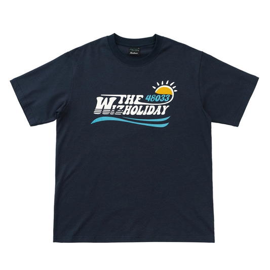 THE WIZ Holiday Logo Print T-Shirt - Navy