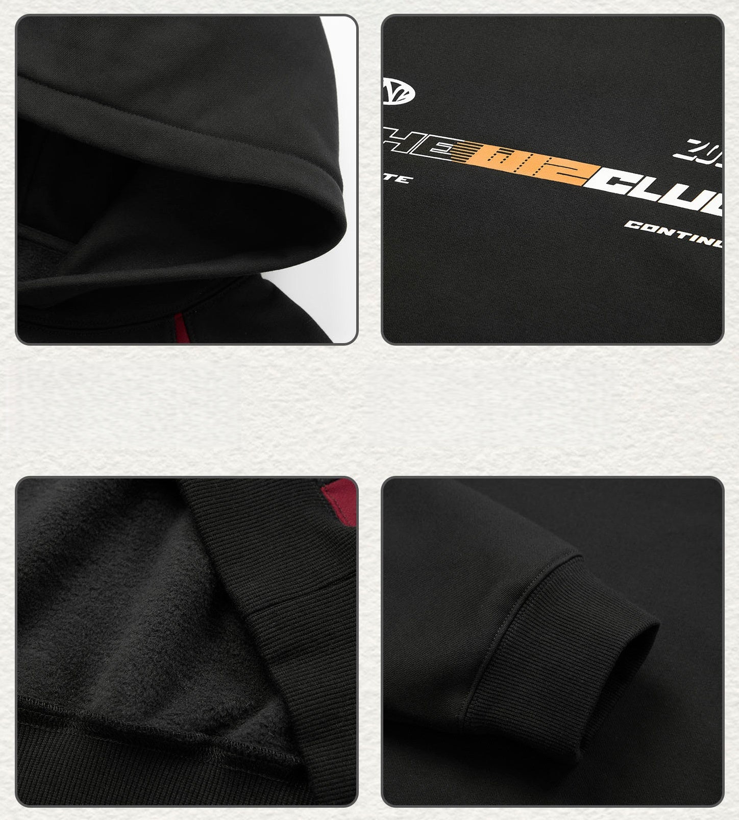 THEWIZ Club Retro Racing Style Fleece Hoodies