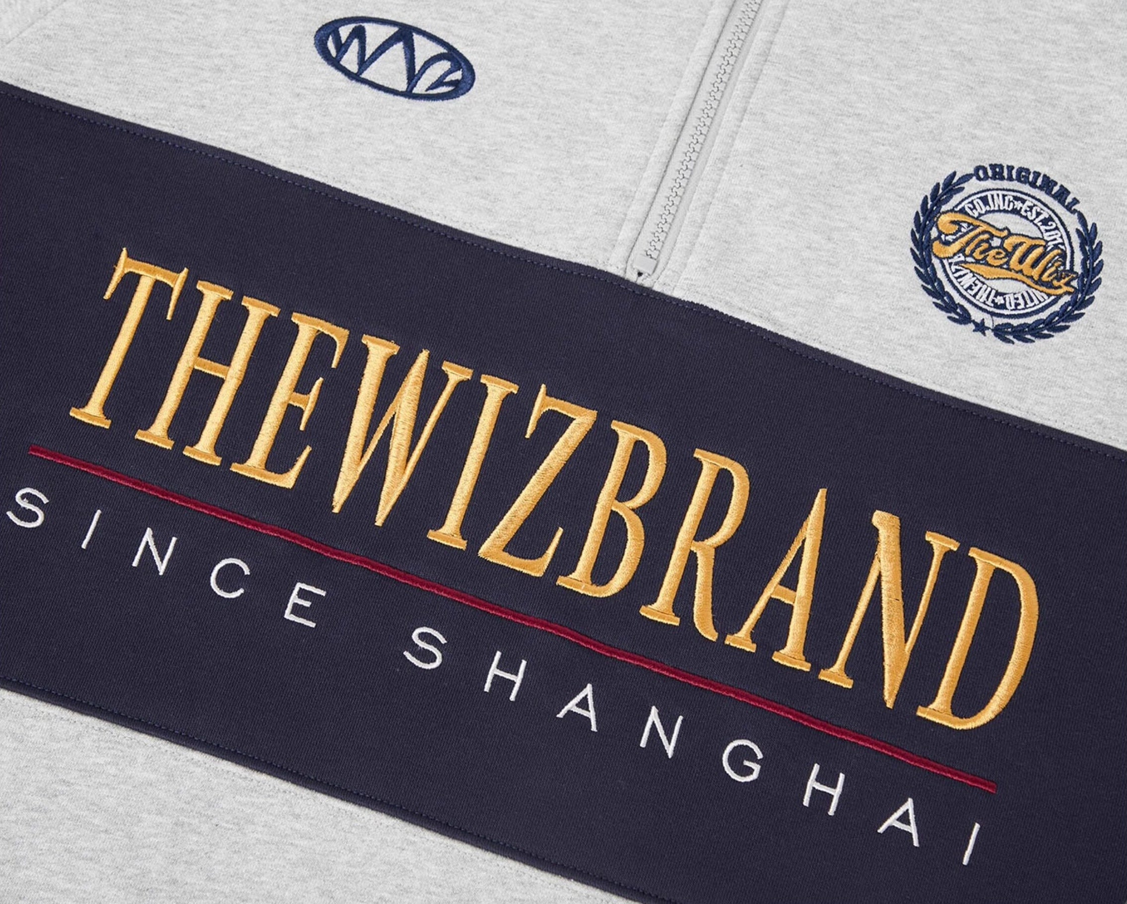 Retro Half Zip Embroidered THEWIZ Brand Pullover