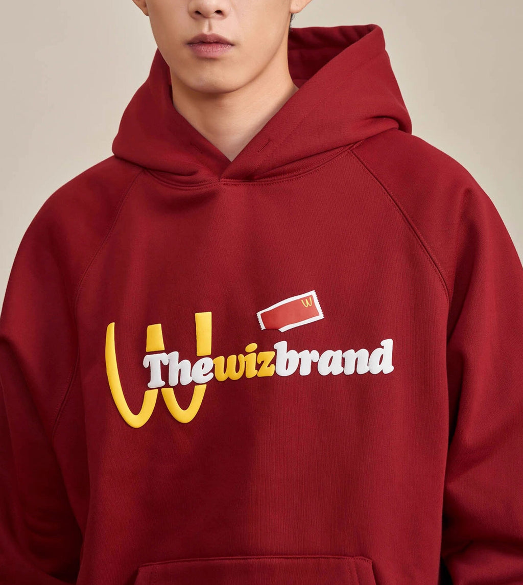 THEWIZ Brand Foam Letter Printed Hoodies