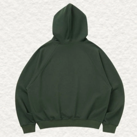 Thewize Brand Letter Printed Hoodies - Green