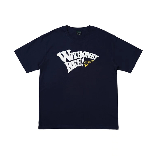 Wiz Honey Bee Print Short Sleeve T-Shirt - Navy