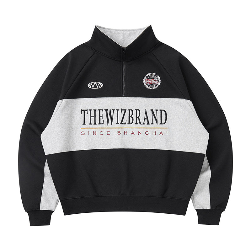 Retro Half Zip Embroidered THEWIZ Brand Pullover