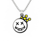 Crown Smiling Face Enamel Necklace