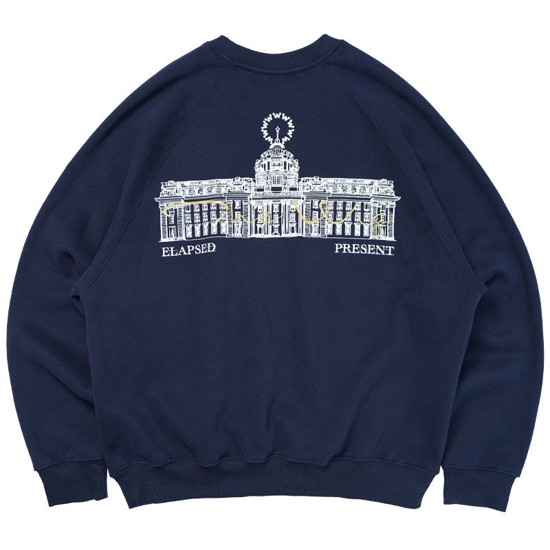 Printed Round Neck Fleece Sweatshirt