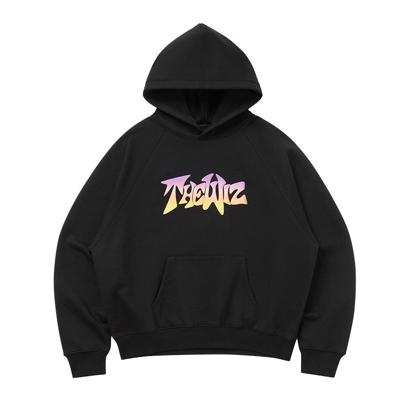 THEWIZ Gradient Letter Foam Printed hoodies