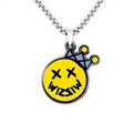 Crown Smiling Face Enamel Necklace