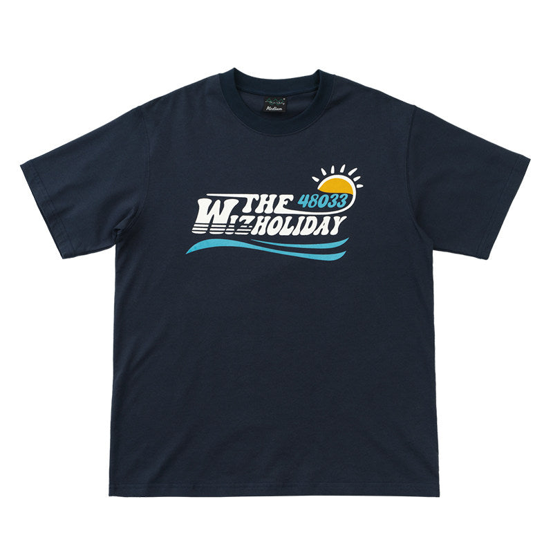 THE WIZ Holiday Logo Print T-shirt - Navy