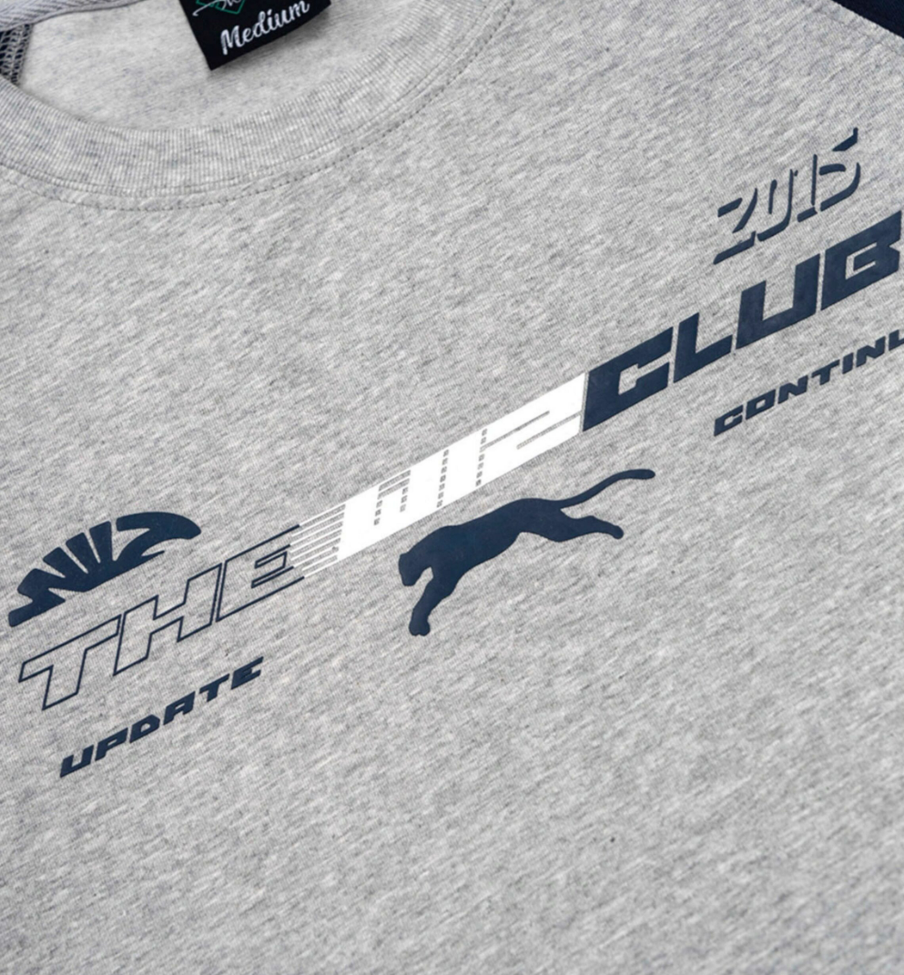 Racing Style Print Short Sleeve T-shirt - Black