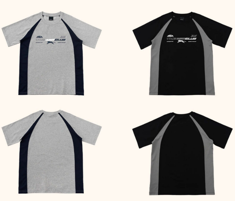 Racing Style Print Short Sleeve T-shirt - Black