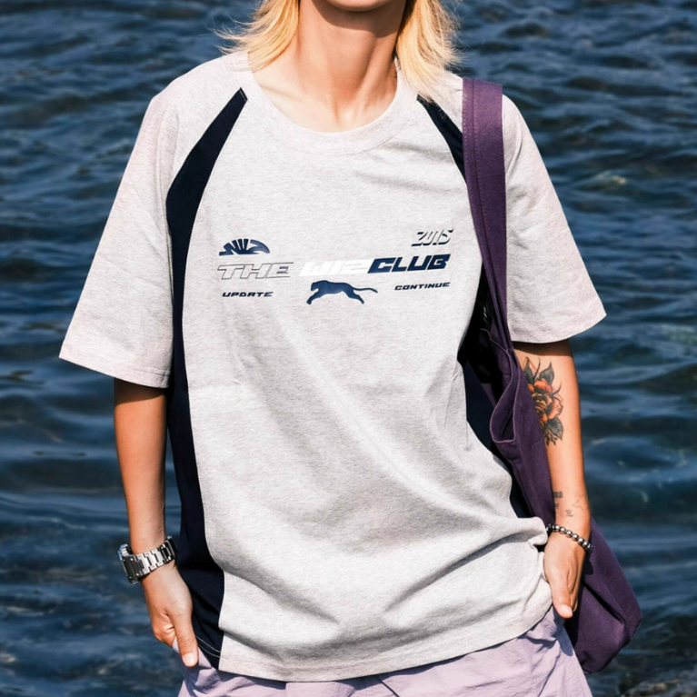 Racing Style Print Short Sleeve T-shirt - Black