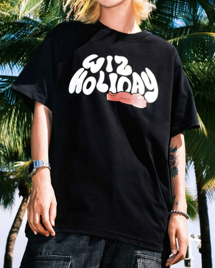 WIZ Holiday Print Short Sleeve T-shirt - White