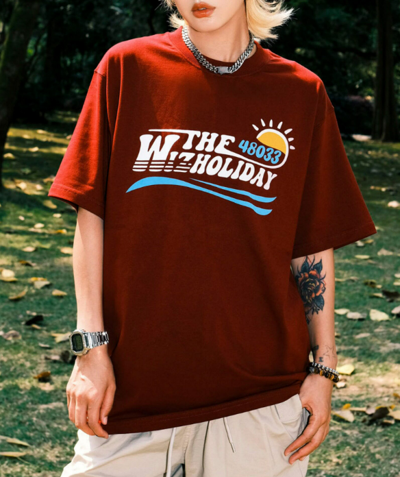 THE WIZ Holiday Logo Print T-shirt - Navy