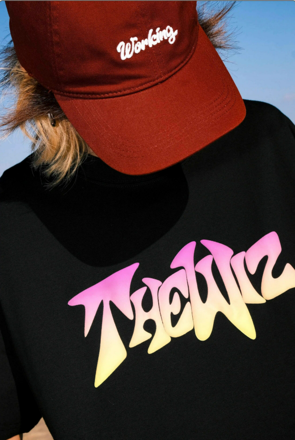 THE WIZ Logo Print Short Sleeve T-shirt - Navy