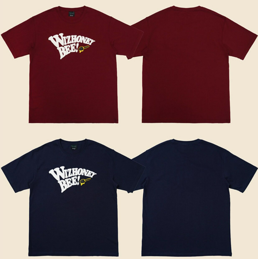 WIZ HONEY BEE Print Short Sleeve T-shirt - Navy
